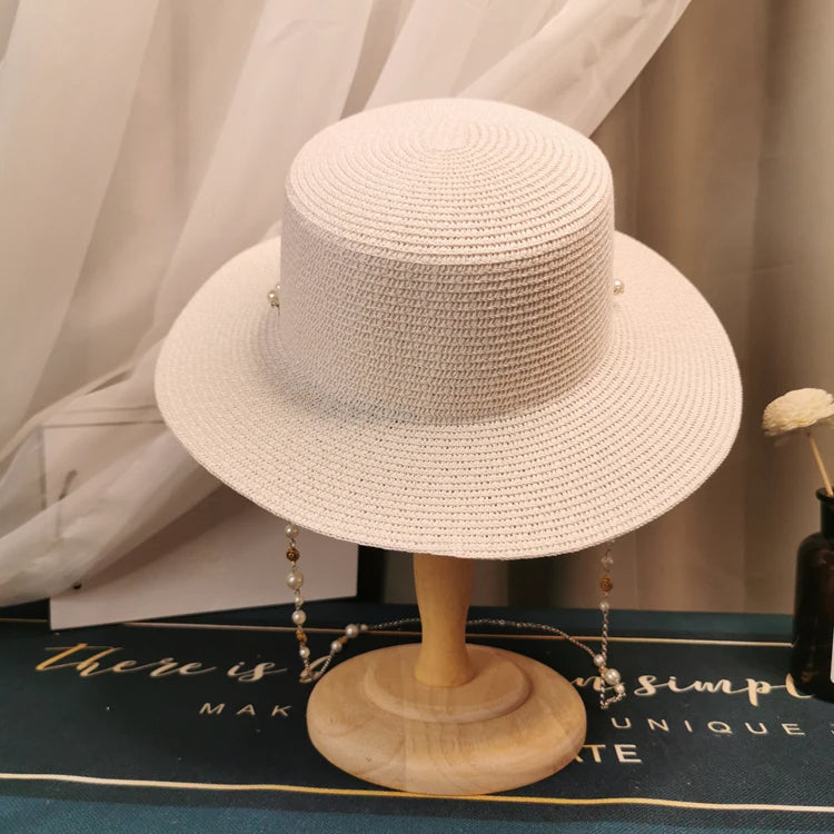 ÉLODIE PEARL STRAW HAT