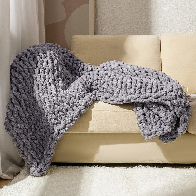 ASTRA CHUNKY PLUSH KNIT BLANKET