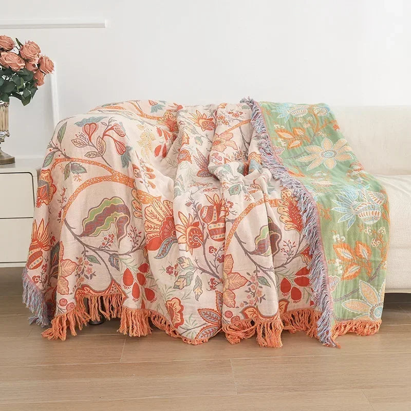 BOHEMIAN BLOOM THROW BLANKET