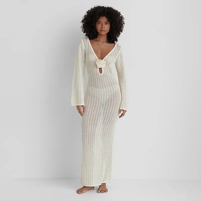 MYKONOS OPEN-BACK BLOOM DRESS