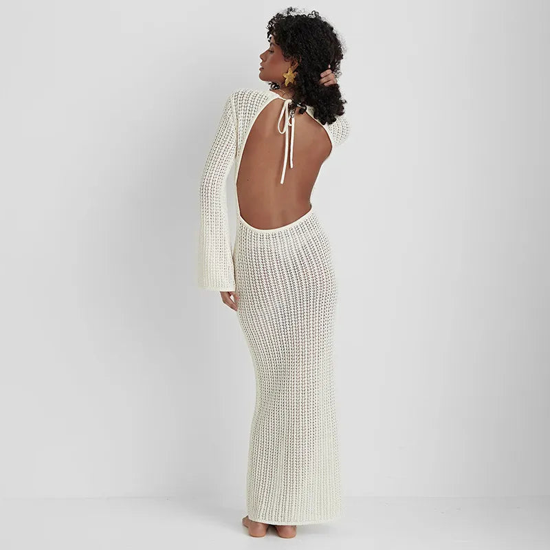 MYKONOS OPEN-BACK BLOOM DRESS