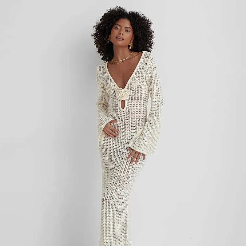 MYKONOS OPEN-BACK BLOOM DRESS