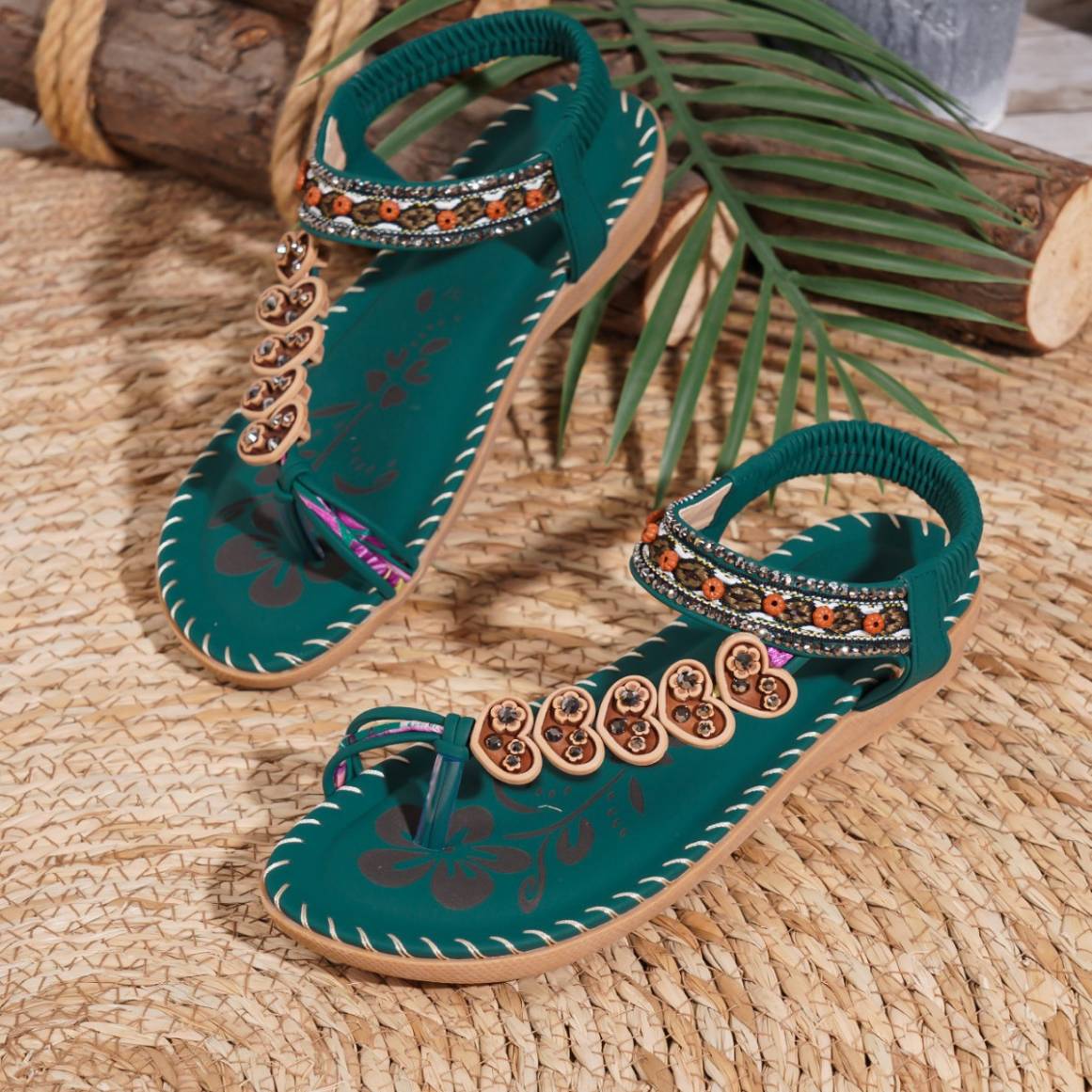 BOHEMIAN RHINESTONE SUMMER SANDALS