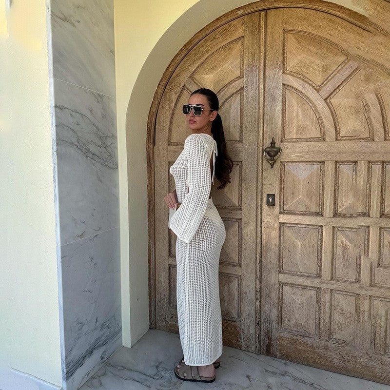 MYKONOS OPEN-BACK BLOOM DRESS
