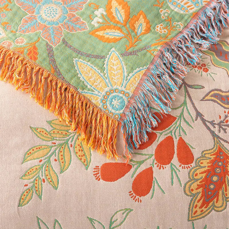 BOHEMIAN BLOOM THROW BLANKET