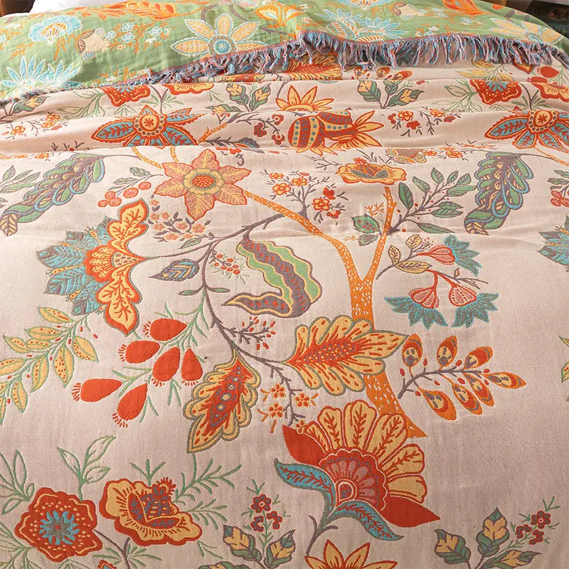 BOHEMIAN BLOOM THROW BLANKET