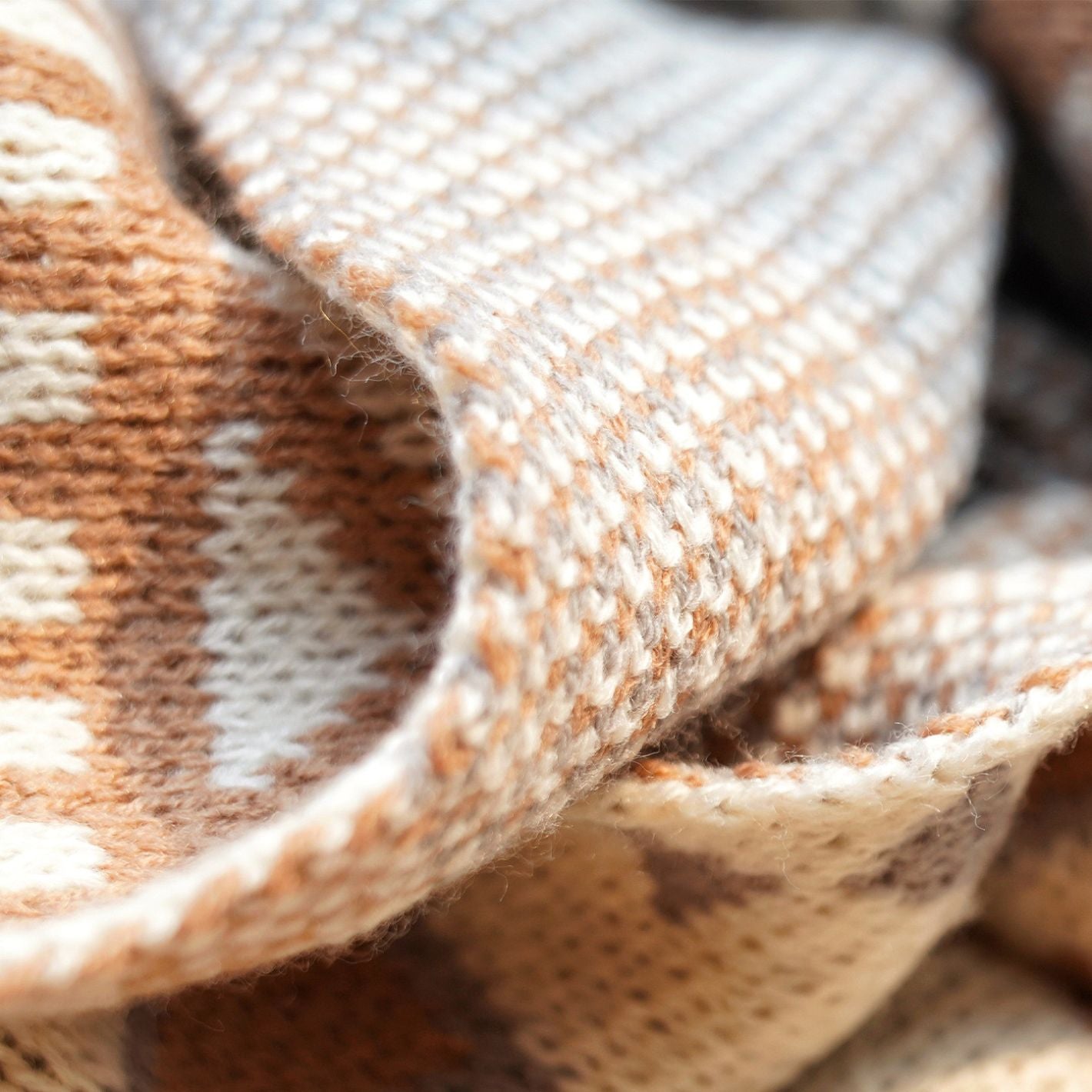 SEVANA BOHEMIAN KNIT SHAWL BLANKET