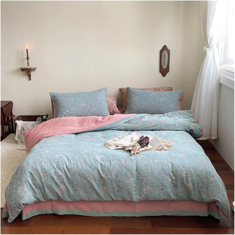 Butterfly Garden Cotton Gauze Bedding Set(4 PCS)