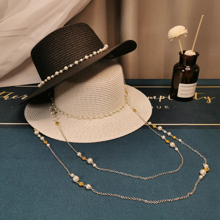 ÉLODIE PEARL STRAW HAT