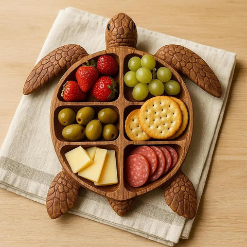 Turtle Wooden Charcuterie Tray