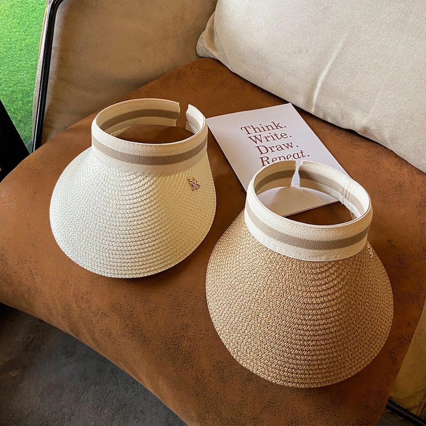 ELARA STRAW SUN VISOR