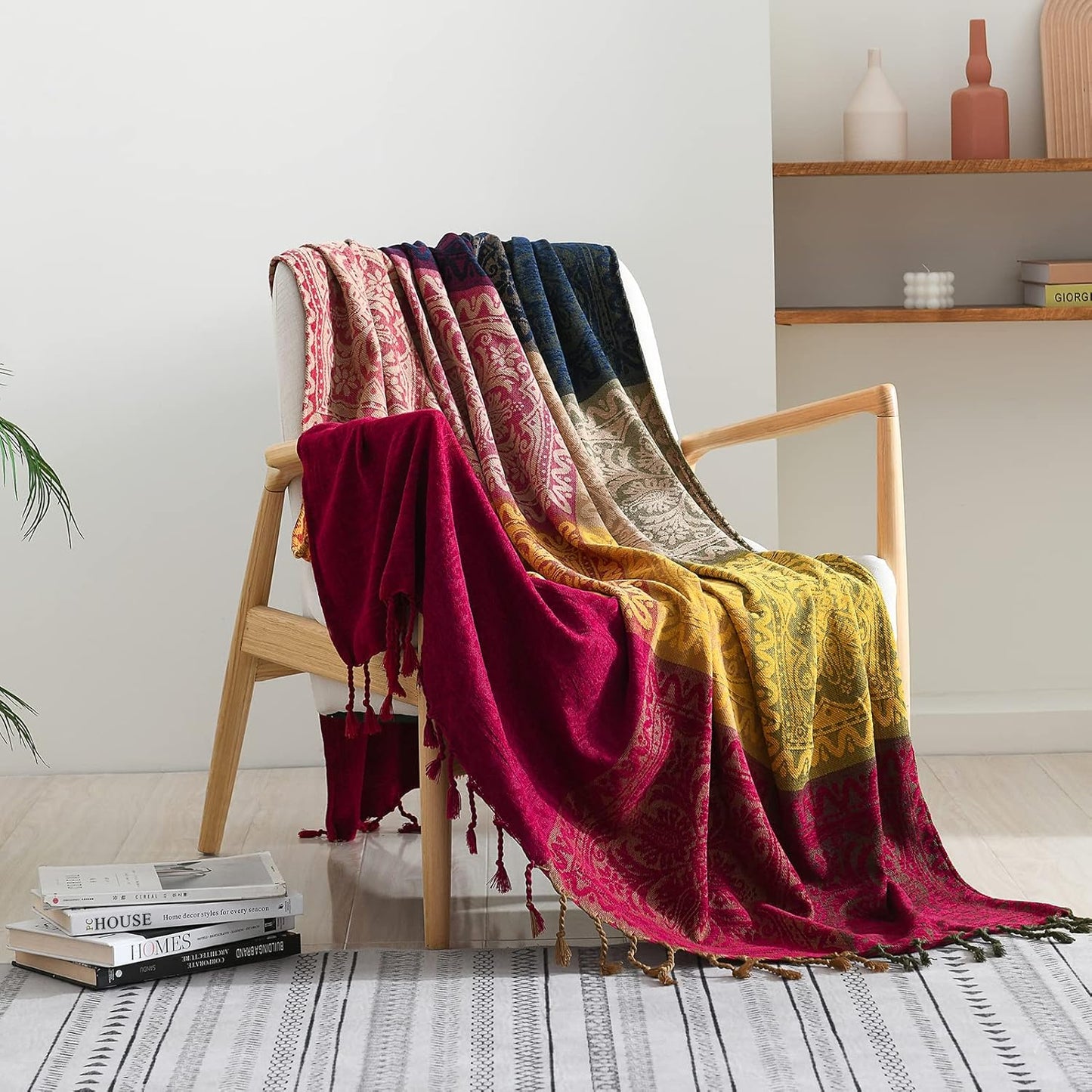 BAHAR MOSAIC CHENILLE THROW BLANKET