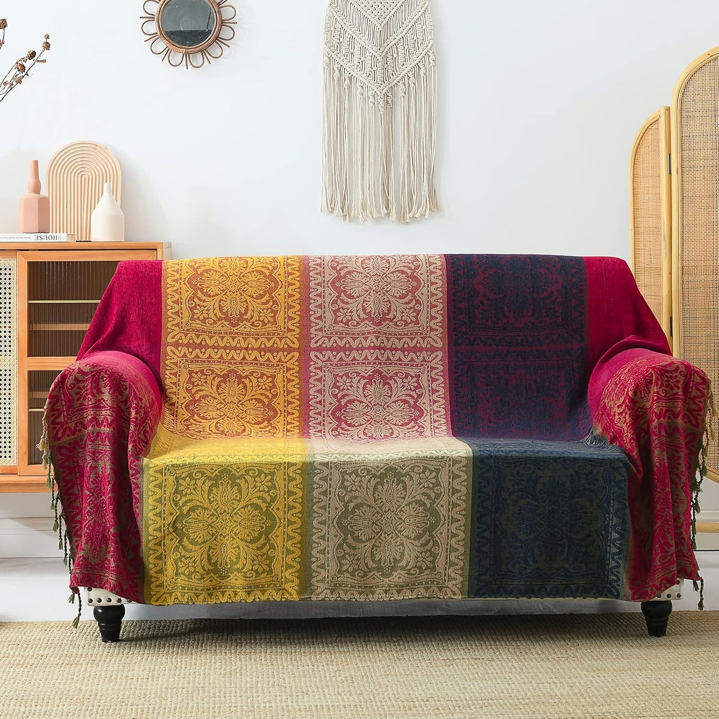 BAHAR MOSAIC CHENILLE THROW BLANKET