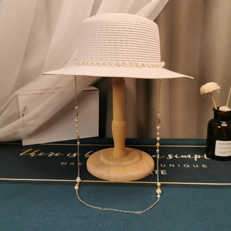 ÉLODIE PEARL STRAW HAT