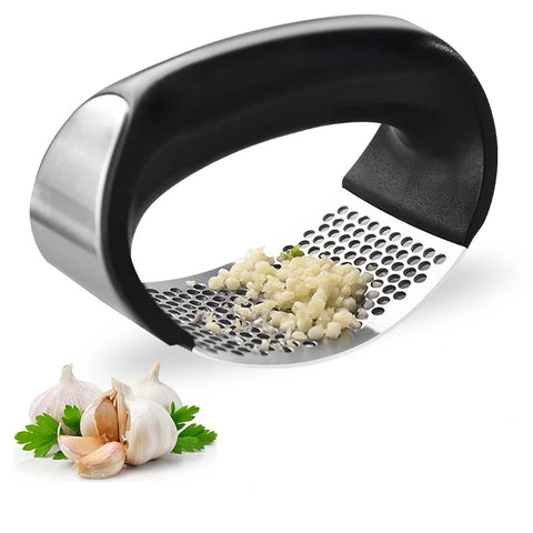 Garlic Press Rocker - Stainless Steel Garlic Crusher Tool