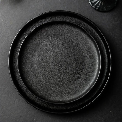 Kyoto Black Porcelain Plate