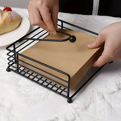 Sleek Iron Napkin Holder 0