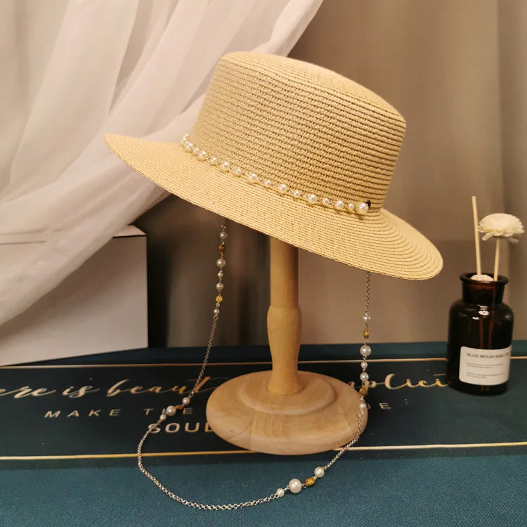 ÉLODIE PEARL STRAW HAT