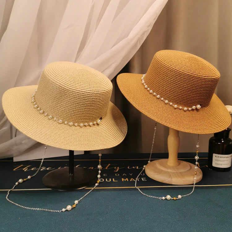 ÉLODIE PEARL STRAW HAT