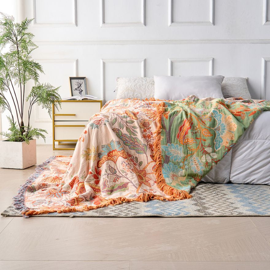 BOHEMIAN BLOOM THROW BLANKET