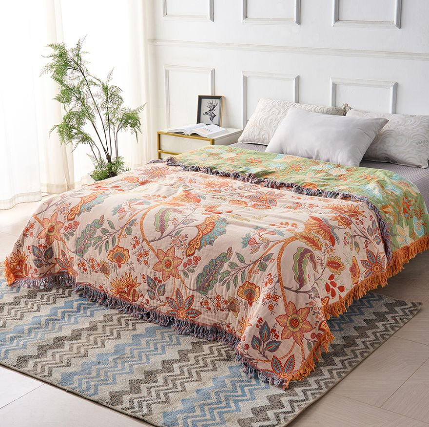 BOHEMIAN BLOOM THROW BLANKET