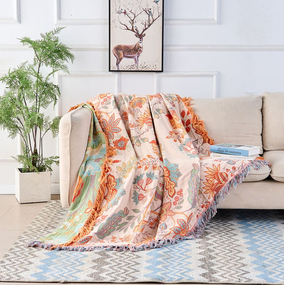 BOHEMIAN BLOOM THROW BLANKET