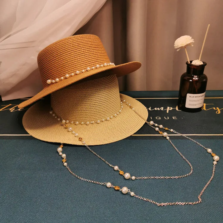 ÉLODIE PEARL STRAW HAT