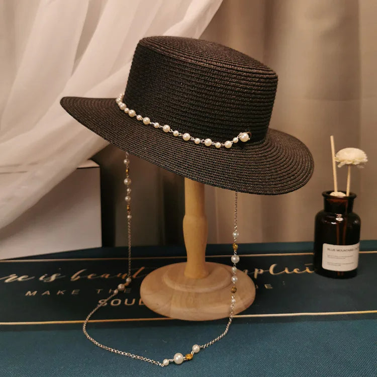 ÉLODIE PEARL STRAW HAT