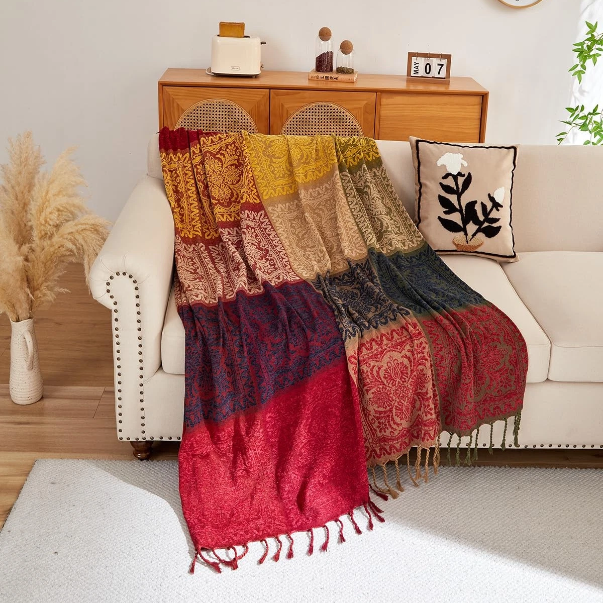 BAHAR MOSAIC CHENILLE THROW BLANKET