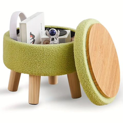 Teddy Velvet Storage Ottoman