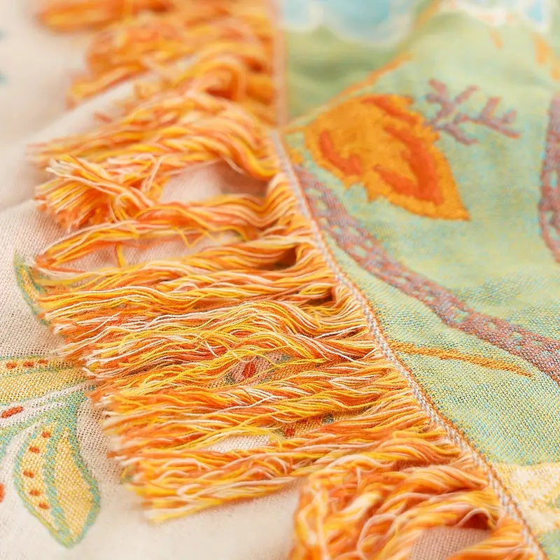 BOHEMIAN BLOOM THROW BLANKET