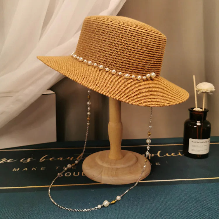 ÉLODIE PEARL STRAW HAT