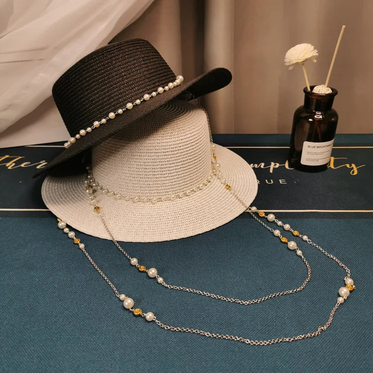 ÉLODIE PEARL STRAW HAT