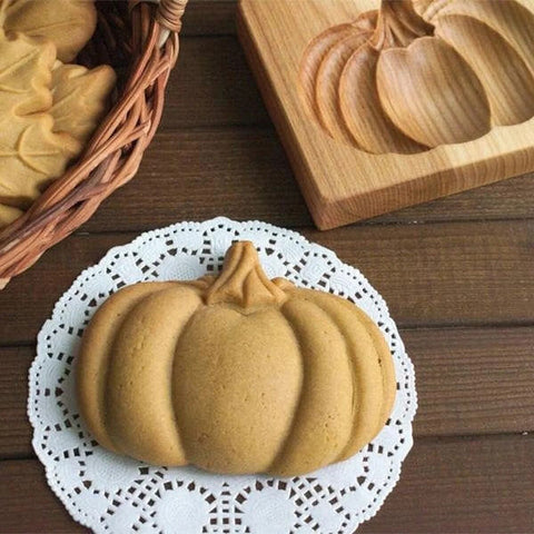 Halloween Pumpkin Cookie Mold Wooden Stamp