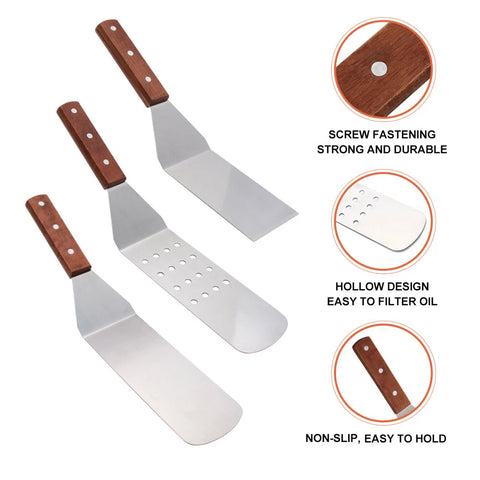 Stainless Steel Kitchen Spatula Wood Handle