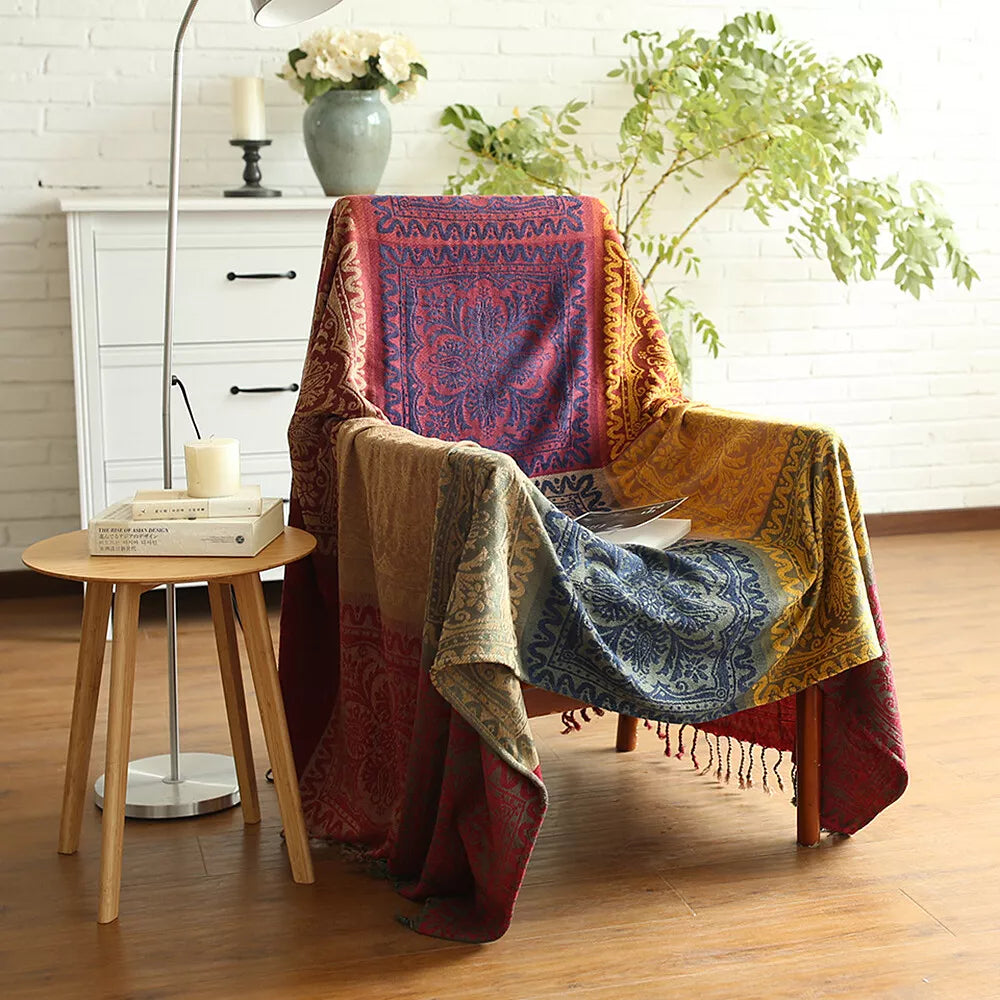 BAHAR MOSAIC CHENILLE THROW BLANKET