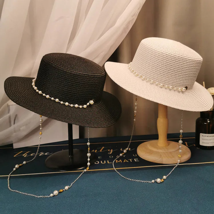 ÉLODIE PEARL STRAW HAT