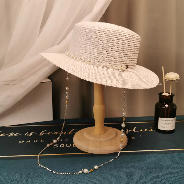 ÉLODIE PEARL STRAW HAT