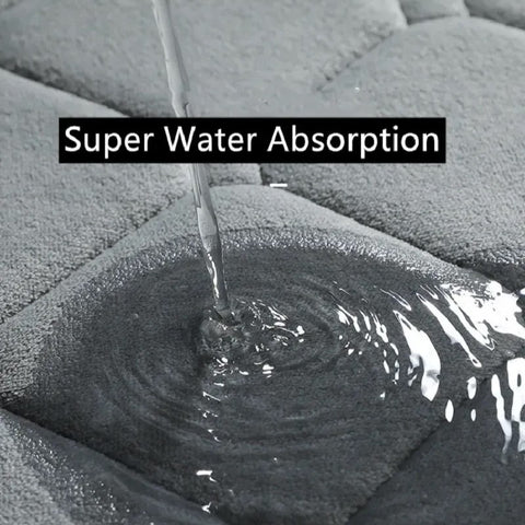 Plush Absorbent Bathroom Mat Non-Slip