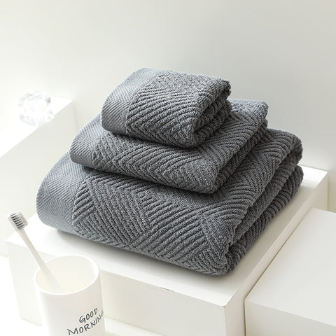 100% Cotton Bath Towel Set 3-Piece