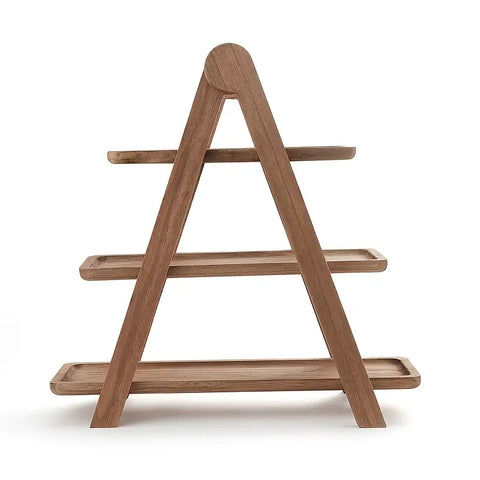 Rustic Wooden 3-Tier Serving Stand
