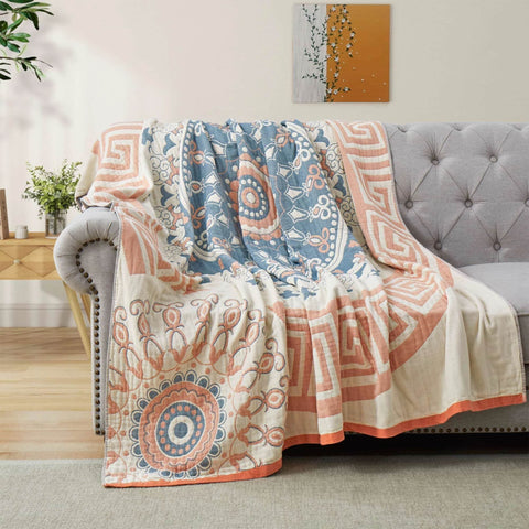 Cotton Gauze Quilt - Geometric & Boho Pattern