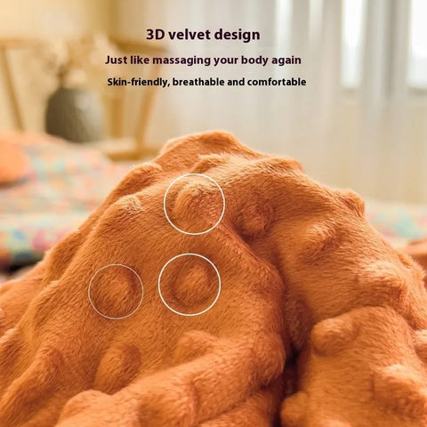 Cozy Quilt Blanket with Textured Velvet