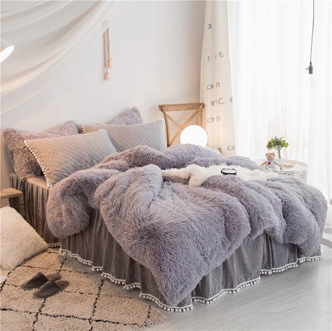 Velvet Duvet Cover - 4 Piece Bedding Set
