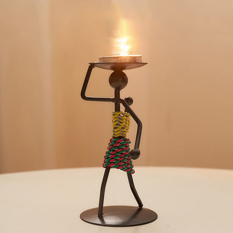 Tribal Elegance Lantern Sculpture