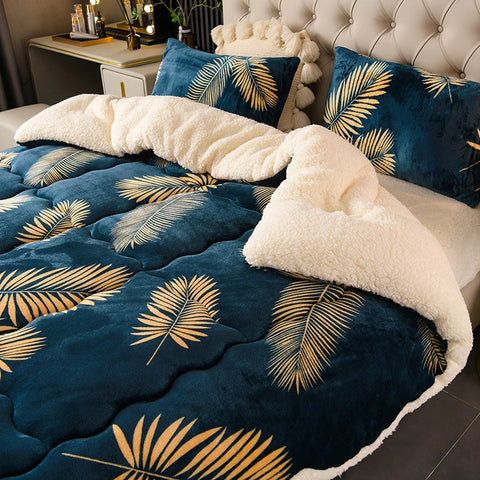 Winter Sherpa Blanket with Quilt Core