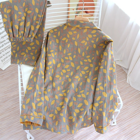 Kasane Retro Cotton Pajama Set