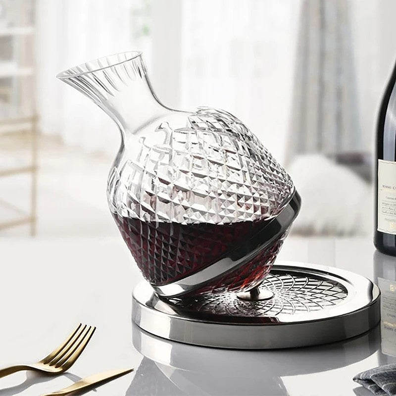 CRYSTAL ELEGANCE ROTATING DECANTER