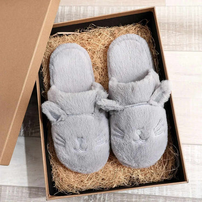 AKIKO PLUSH CAT SLIPPERS