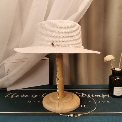 ÉLODIE PEARL STRAW HAT